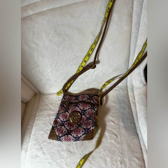 bag Crossbody Bag Womens Small Brown Blue Leather Bohemian 8x8 Purse Handbag - Picture 16 of 16